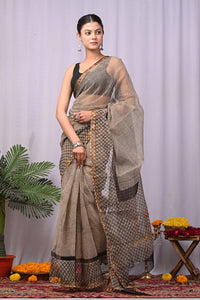 Premium Hand Block Printed Kota Doria Saree