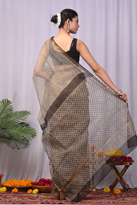 Premium Hand Block Printed Kota Doria Saree