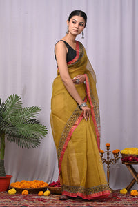 Premium Hand Block Printed Kota Doria Saree