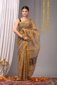 Premium Hand Block Printed Kota Doria Saree