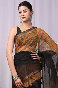 Premium Hand Block Printed Kota Doria Saree