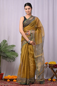 Premium Hand Block Printed Kota Doria Saree