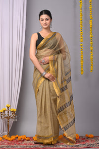 Premium Hand Block Printed Kota Doria Saree