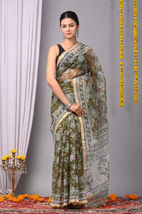 Premium Hand Block Printed Kota Doria Saree