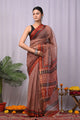 Premium Hand Block Printed Kota Doria Saree