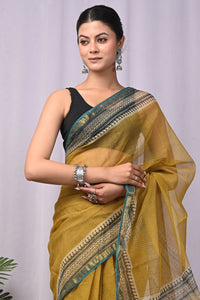 Premium Hand Block Printed Kota Doria Saree