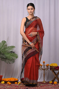 Premium Hand Block Printed Kota Doria Saree