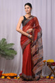 Premium Hand Block Printed Kota Doria Saree