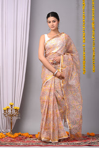 Premium Hand Block Printed Kota Doria Saree