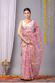 Premium Hand Block Printed Kota Doria Saree
