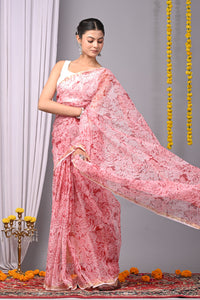 Premium Hand Block Printed Kota Doria Saree