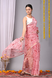 Premium Hand Block Printed Kota Doria Saree