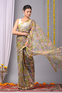 Premium Hand Block Printed Kota Doria Saree