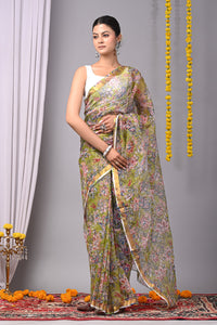 Premium Hand Block Printed Kota Doria Saree