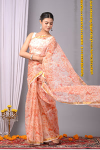 Premium Hand Block Printed Kota Doria Saree