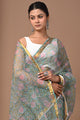 Premium Hand Block Printed Kota Doria Saree