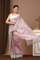 Premium Hand Block Printed Kota Doria Saree