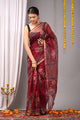 Premium Hand Block Printed Kota Doria Saree