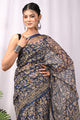 Premium Hand Block Printed Kota Doria Saree