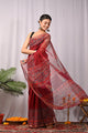 Premium Hand Block Printed Kota Doria Saree