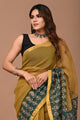 Premium Hand Block Printed Kota Doria Saree