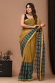 Premium Hand Block Printed Kota Doria Saree