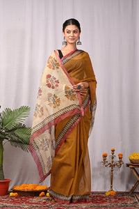 Premium Hand Block Printed Kota Doria Saree
