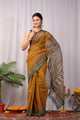 Premium Hand Block Printed Kota Doria Saree