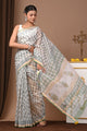 Premium Hand Block Printed Kota Doria Saree