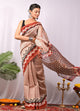 Traditional Bagru Print Chanderi Silk Saree