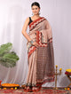 Traditional Bagru Print Chanderi Silk Saree