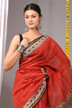 Block Printed Chanderi Silk Saree (Bagru Print)