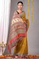Luxury Block Printed Chanderi Silk Saree (Bagru Print)