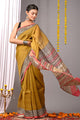 Luxury Block Printed Chanderi Silk Saree (Bagru Print)