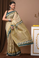Classic Block Printed Chanderi Silk Saree (Bagru Print)