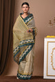 Classic Block Printed Chanderi Silk Saree (Bagru Print)