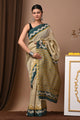 Classic Block Printed Chanderi Silk Saree (Bagru Print)
