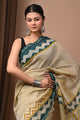 Classic Block Printed Chanderi Silk Saree (Bagru Print)
