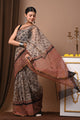 Premium Hand Block Printed Kota Doria Saree