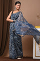 Premium Hand Block Printed Kota Doria Saree