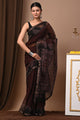 Premium Hand Block Printed Kota Doria Saree