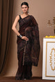 Premium Hand Block Printed Kota Doria Saree