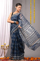 Premium Hand Block Printed Kota Doria Saree