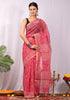 Premium Hand Block Printed Kota Doria Saree