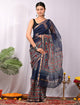 Premium Hand Block Printed Kota Doria Saree
