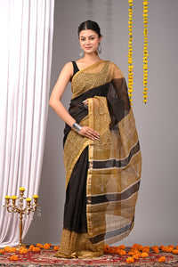 Premium Hand Block Printed Kota Doria Saree