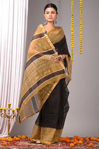 Premium Hand Block Printed Kota Doria Saree