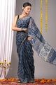 Premium Hand Block Printed Kota Doria Saree