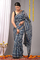Premium Hand Block Printed Kota Doria Saree