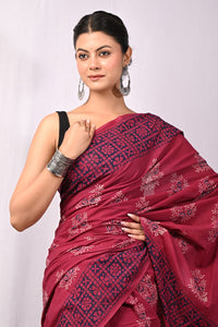 Hand Block Printed Pure Cotton Saree